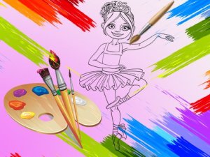Little Ballerinas Coloring Game