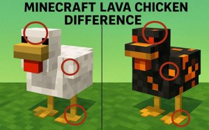 Projectilecraft Lava Chicken Difference: Spot The Differences Puzzle Game